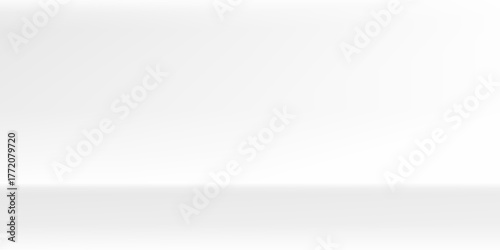 Cool abstract white room background. 3d vector winter studio display podium. Light grey color winter gradient bg simple abstract modern design