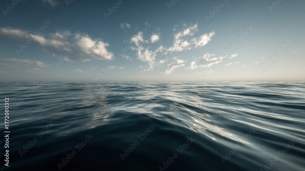 Obraz premium Ocean surface and cloudscape