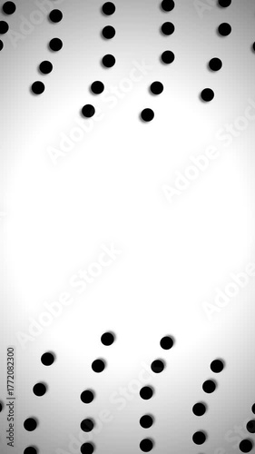 Random Black Circles on White Background