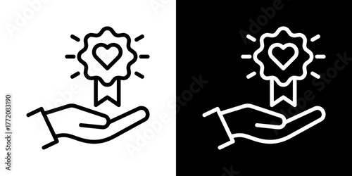 Loyalty  Icon Of Line Black And White Style 