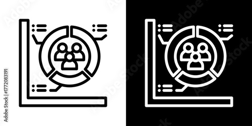 Customer Segmentation  Icon Of Line Black And White Style 