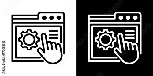 Self Service  Icon Of Line Black And White Style 