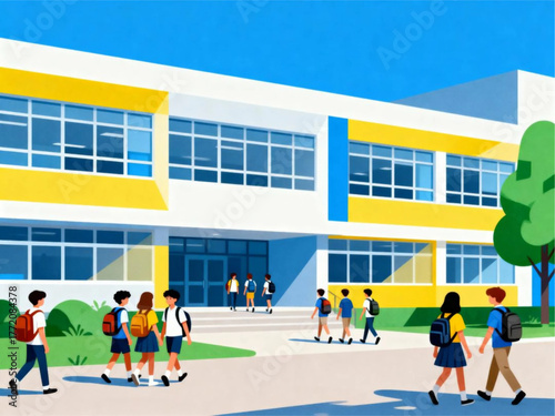 Students Going to School Education, Learning, and Future Aspirations