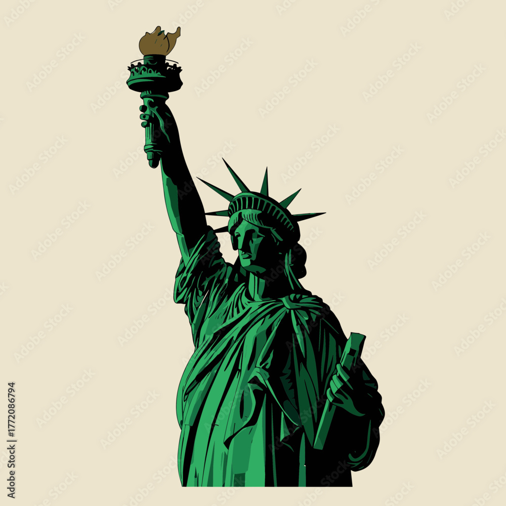 Fototapeta premium Iconic Statue of Liberty in New York City, a Symbol of Freedom and Democracy