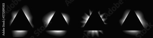 Set of triangle illuminate light frames