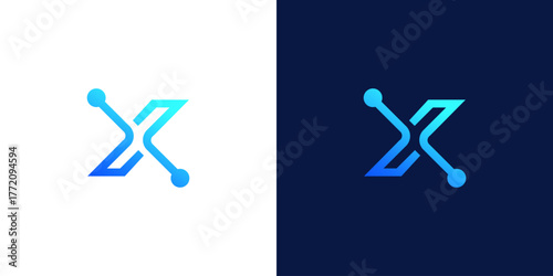 letter x abstract monogram logo vector design	