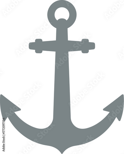 Simple Silhouette Anchor Symbol Graphic Item Illustration Element