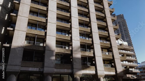 Barbican Estate, Shakespeare Tower, British Brutalist Architecture, London, England, United Kingdom