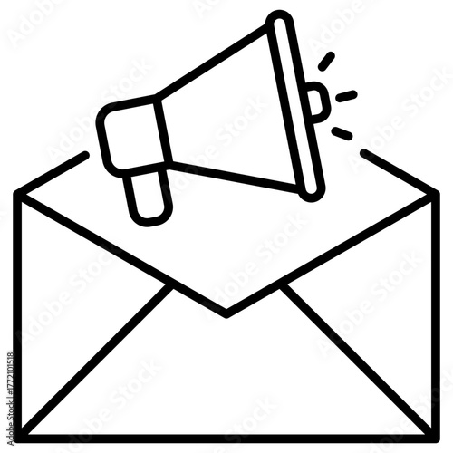 Email Campaign Outline Icon