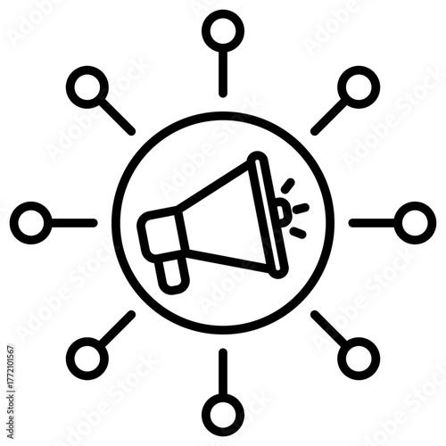 Viral Content Outline Icon