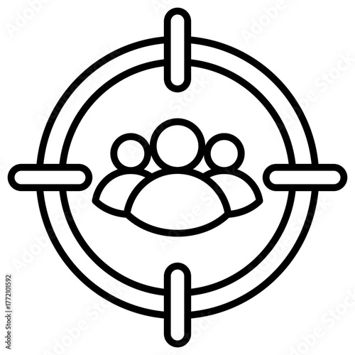 Target Audience Outline Icon