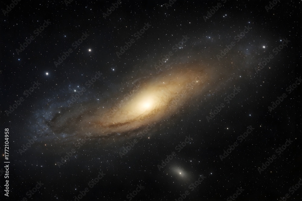 Fototapeta premium Realistic Spiral Galaxy in Deep Space