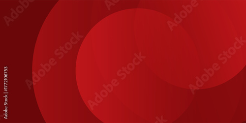 Abstract red circles on marron burgundy color background.