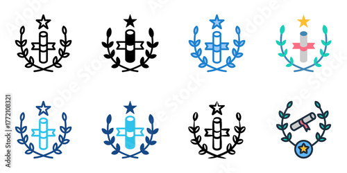 Citation icon set multiple style collection 
