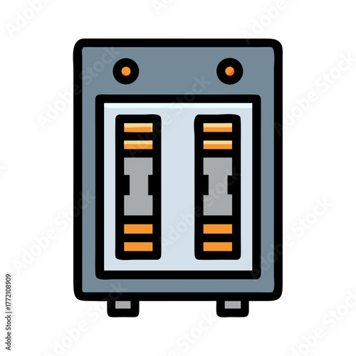 Electrical Circuit Breaker Box for Home and Safety Icon