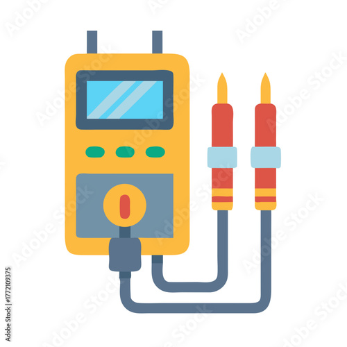 Digital multimeter instrument with probes for electronic diagnostics use