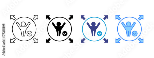 Accessibility  icon set multiple style collection