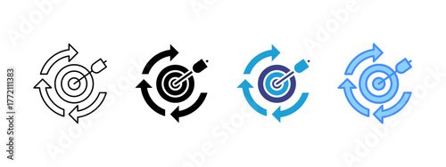 Consistency   icon set multiple style collection