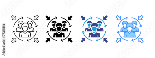 Consumer Centric  icon set multiple style collection