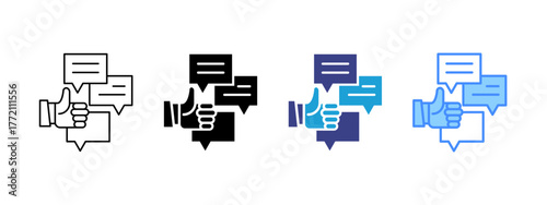 Good Feedback icon set multiple style collection