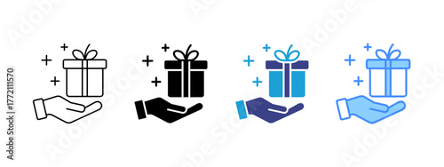 Slika na platnu Gift  icon set multiple style collection