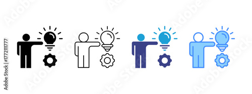 Proactive  icon set multiple style collection