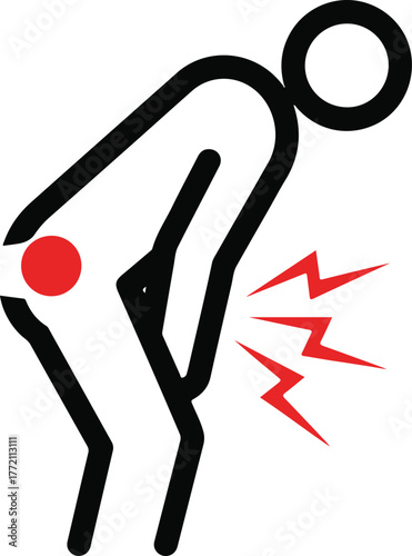Back Pain Icon: A minimalistic depiction illustrates the pain, pinpointing the affected area, emphasizing the discomfort and need for care.
