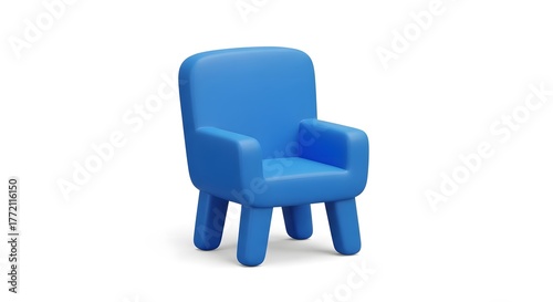Blue Armchair Furniture Minimalist Chair