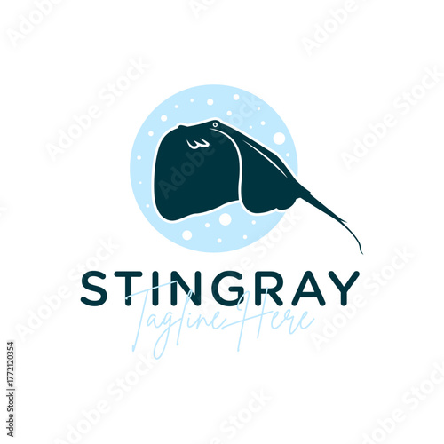 sea ​​stingray illustration logo