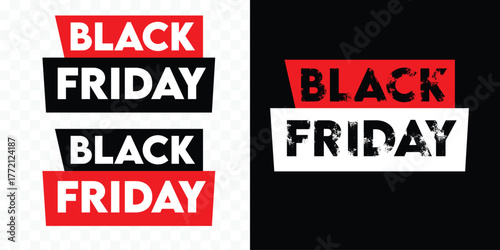 Black Friday Sale Vector Collection | Bold Brush, Grunge & Splash Text Designs for Marketing, Poster, Banner & Social Media