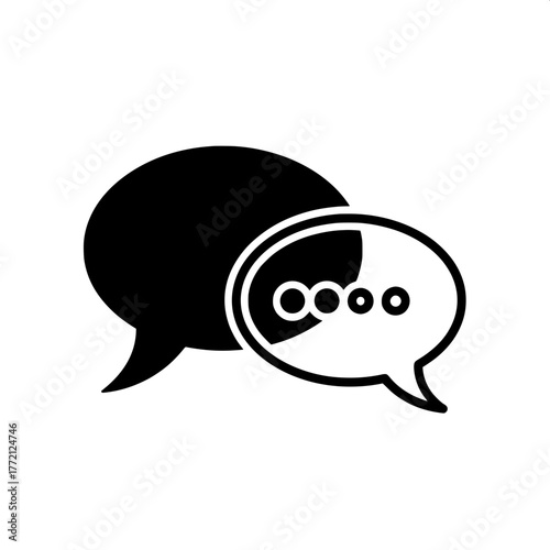 Dialogue And Communication Icons Representing Discussion And Conversation In A Modern Style