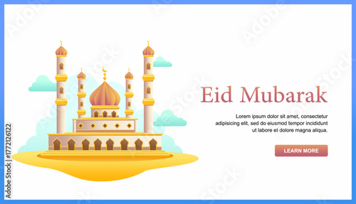 LANDING PAGE DESIGN MOSQUE ILLUSTRATION 4