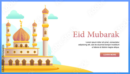 LANDING PAGE DESIGN MOSQUE ILLUSTRATION 3