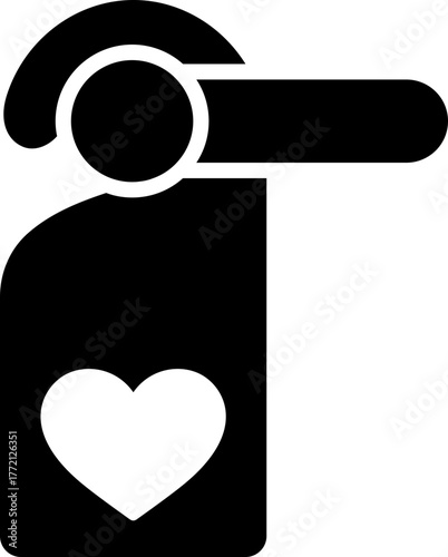 Honeymoon Room Glyph Icon