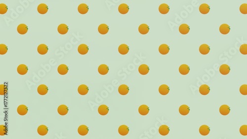 Seamless looping 2D animation background featuring fresh orange fruits. Perfect for healthy food, summer, juice, or kids’ animation projects.