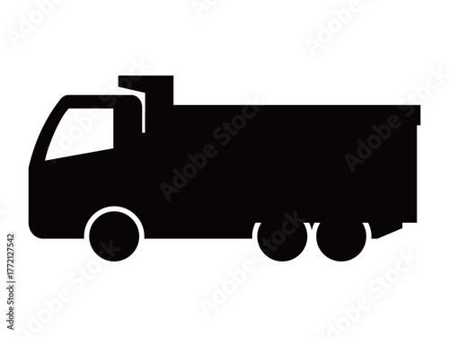 ダンプカー_シルエット