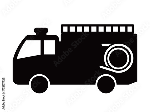 消防車(ポンプ車)_シルエット