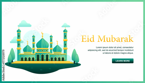 LANDING PAGE DESIGN MOSQUE ILLUSTRATION 7