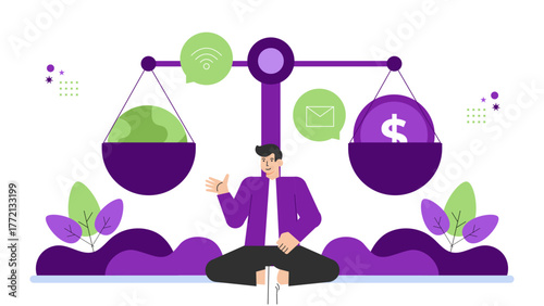 Ethical Business and Fair Trade Flat Vector Illustration