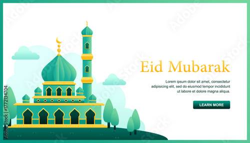 LANDING PAGE DESIGN MOSQUE ILLUSTRATION 10