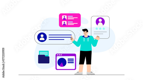 Strategic Business Partnership and Alliance Concept Flat Vector Illustration