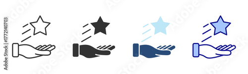 Aspiration Icon Set. Designed In Multi Style