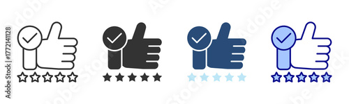 Rating Icon Set. Designed In Multi Style