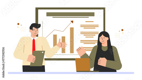 Family Business and Entrepreneurship Illustration Flat Vector Illustration