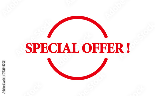 SPECIAL OFFER ! - SPECIAL OFFER ! text written on Red Rubber Stamp 
