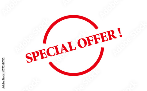 SPECIAL OFFER ! - SPECIAL OFFER ! text written on Red Rubber Stamp 

