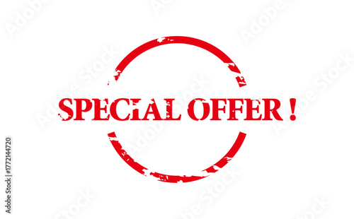 SPECIAL OFFER ! - SPECIAL OFFER ! text written on Red Rubber Stamp 
