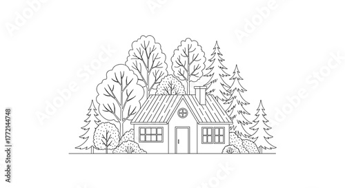 A cozy house in the woods