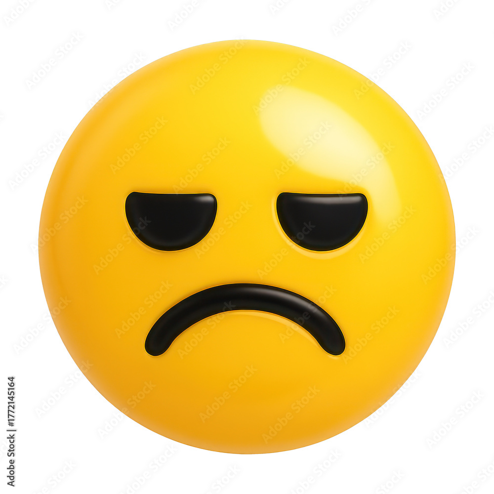 Fototapeta premium PNG Sad emoji face expression