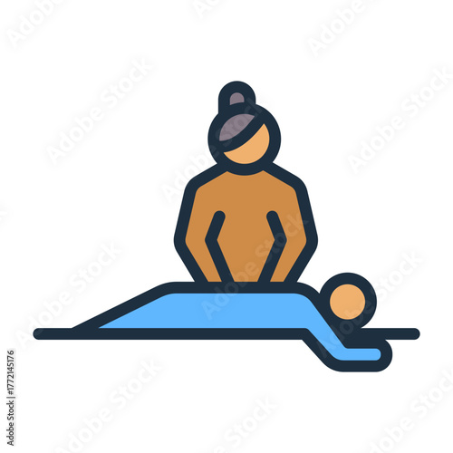 Massage Icon - Lineal Color
